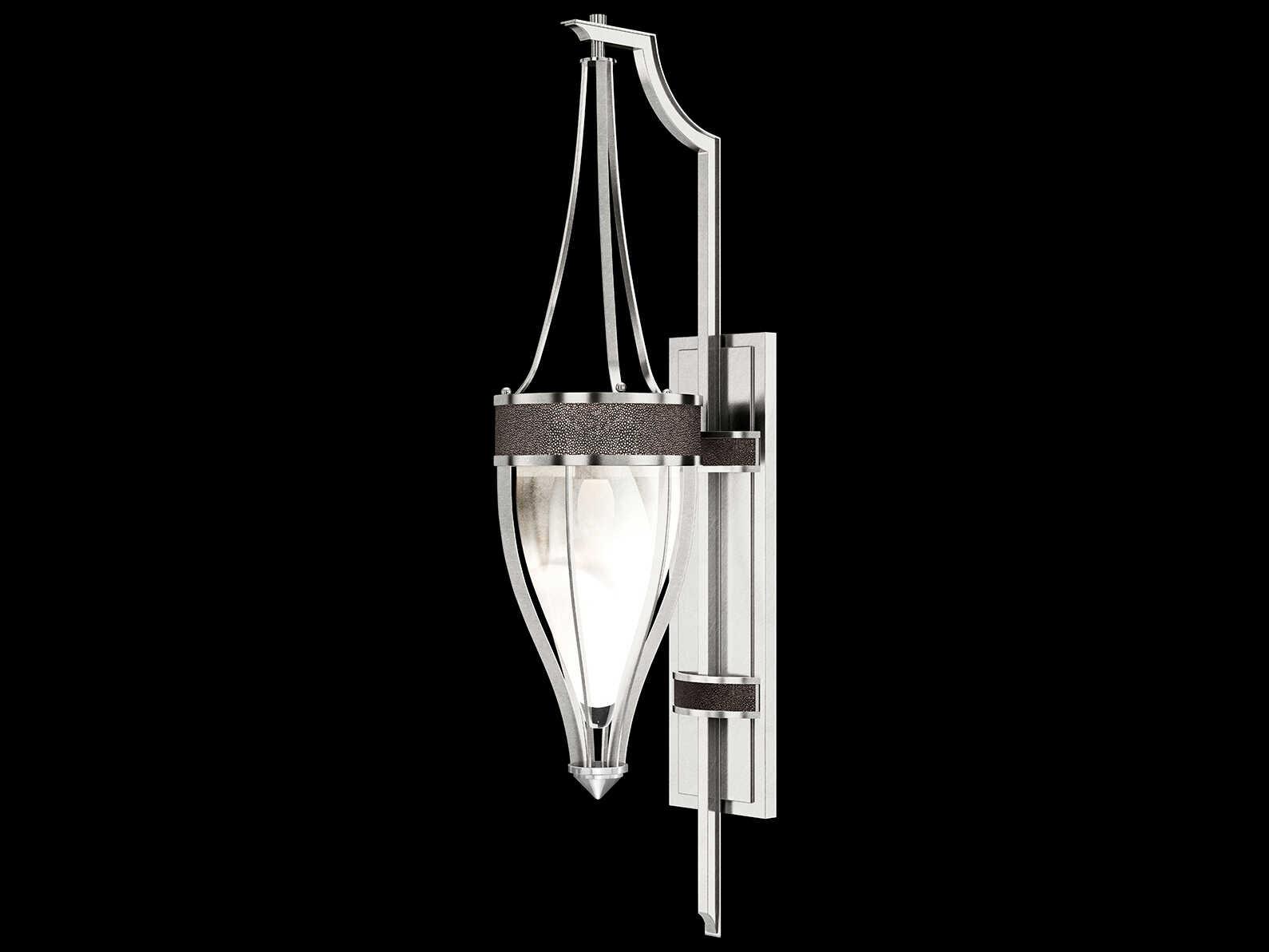 Fine Art Handcrafted Lighting Mirage 1-Light Silver Leaf Traditional Wall Sconce