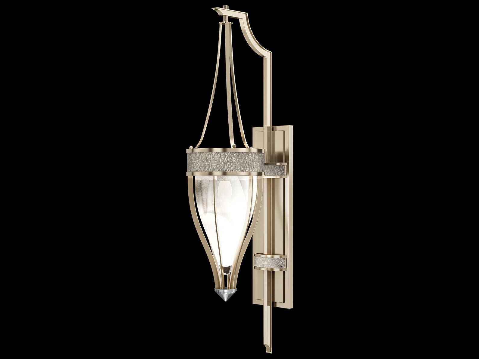 Fine Art Handcrafted Lighting Mirage 1-Light Champagne Gold Traditional Wall Sconce