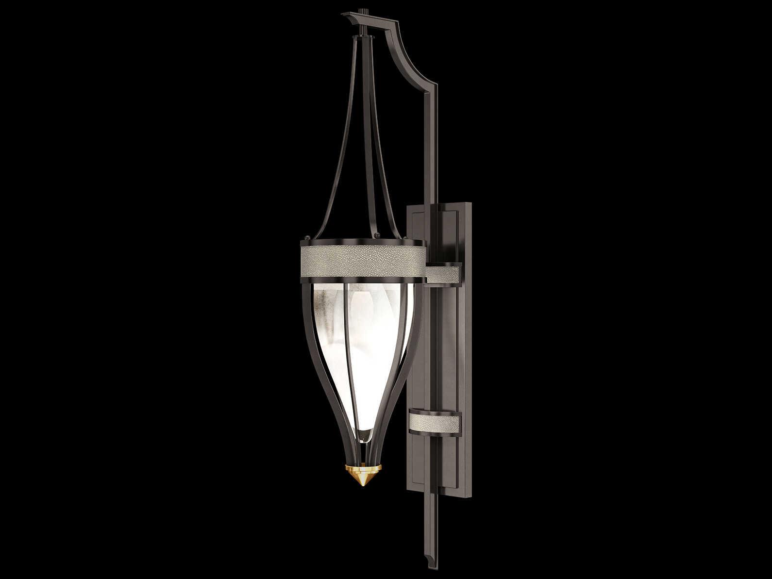 Fine Art Handcrafted Lighting Mirage 1-Light Midnight Steel Traditional Wall Sconce