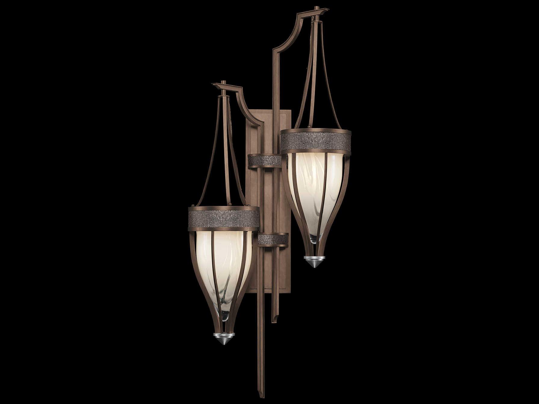 Fine Art Handcrafted Lighting Mirage 2-Light Bronze Traditional Wall Sconce