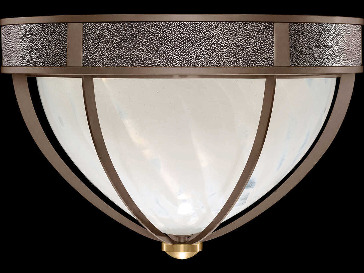Fine Art Handcrafted Lighting Mirage 3-Light Bronze Traditional Flush Mount