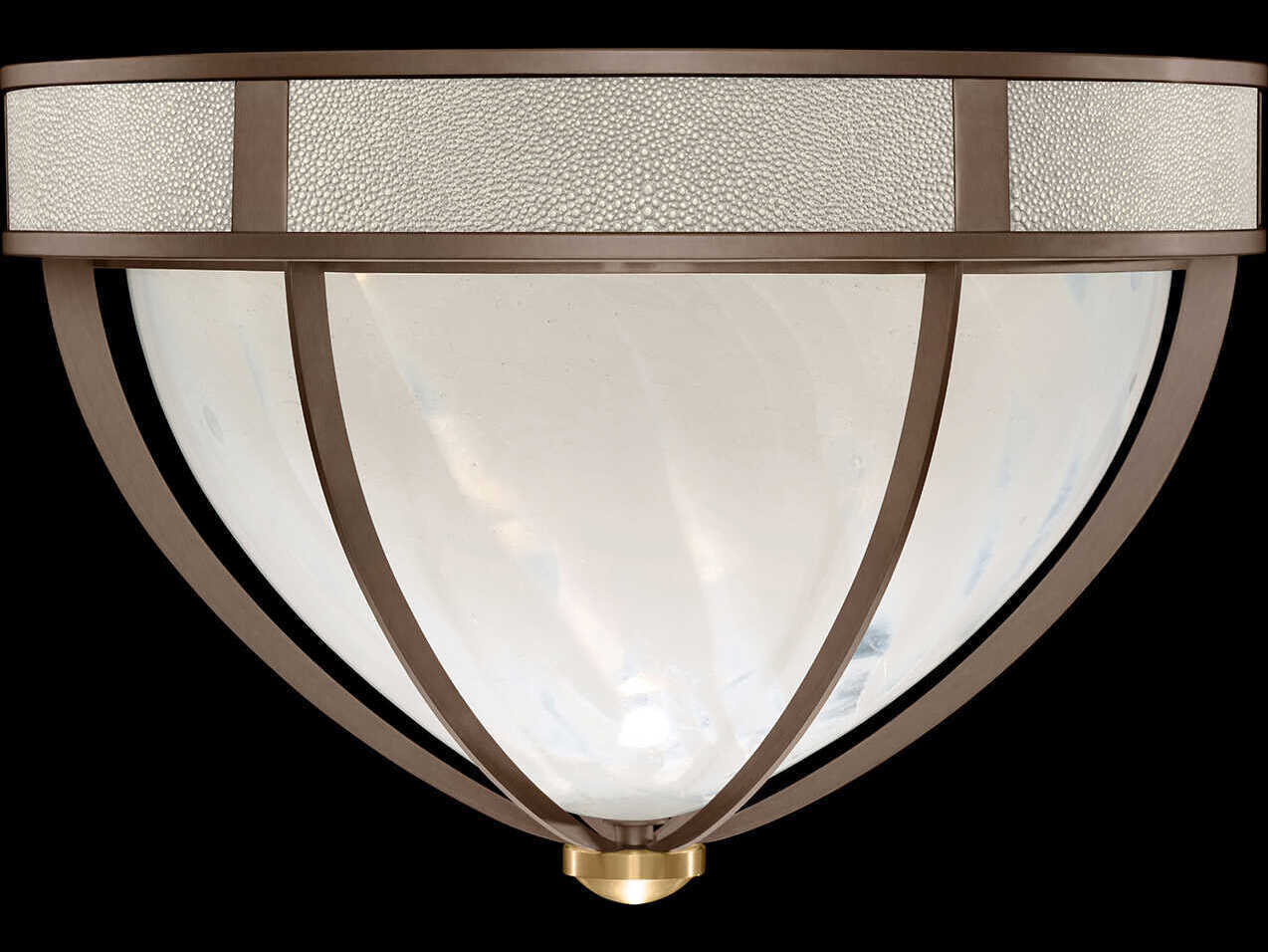 Fine Art Handcrafted Lighting Mirage 3-Light Bronze Traditional Flush Mount