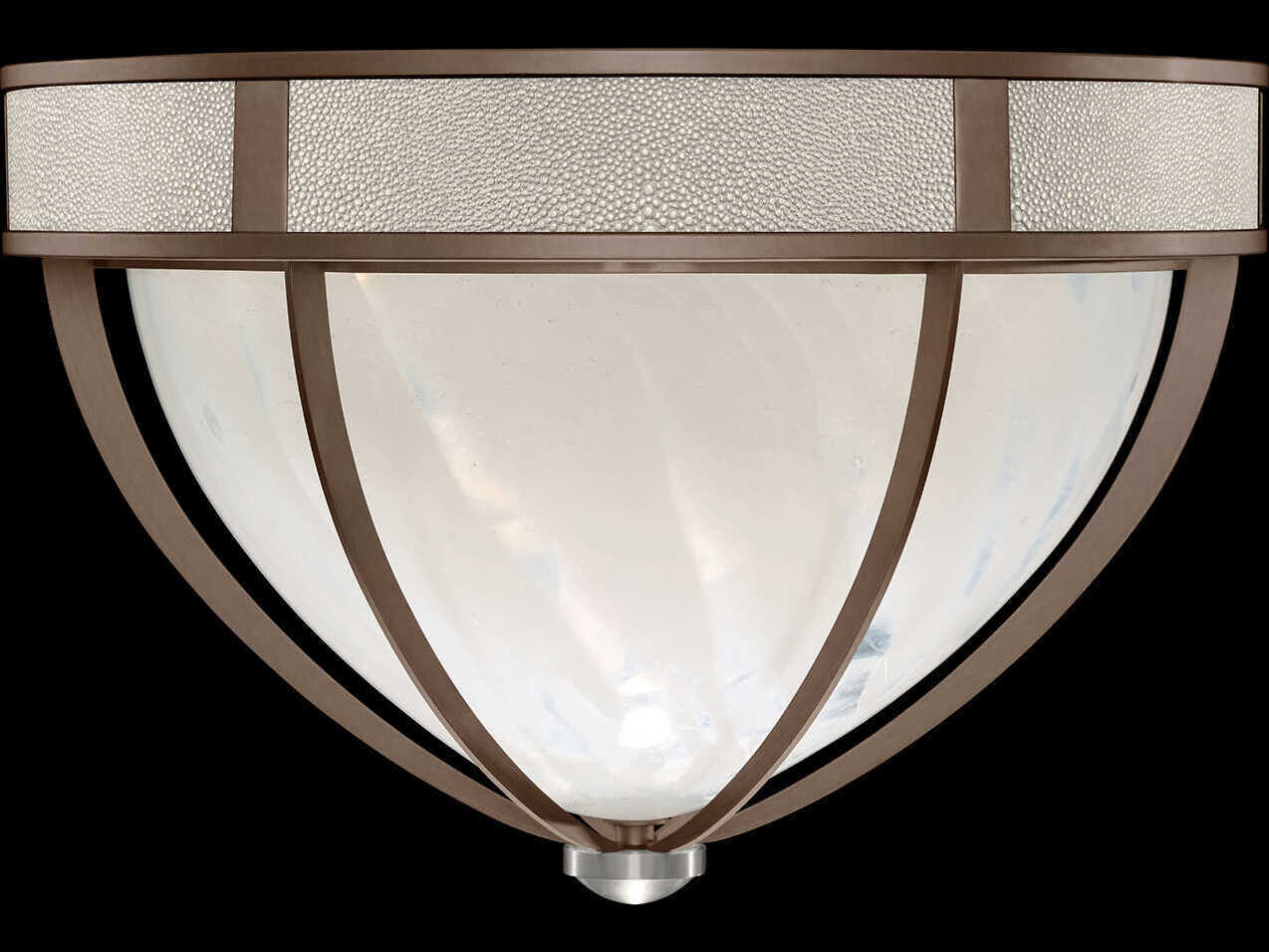 Fine Art Handcrafted Lighting Mirage 3-Light Bronze Traditional Flush Mount