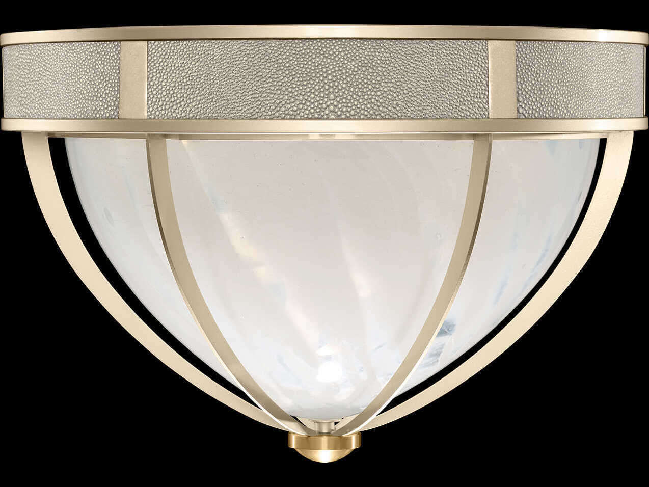 Fine Art Handcrafted Lighting Mirage 3-Light Champagne Gold Traditional Flush Mount
