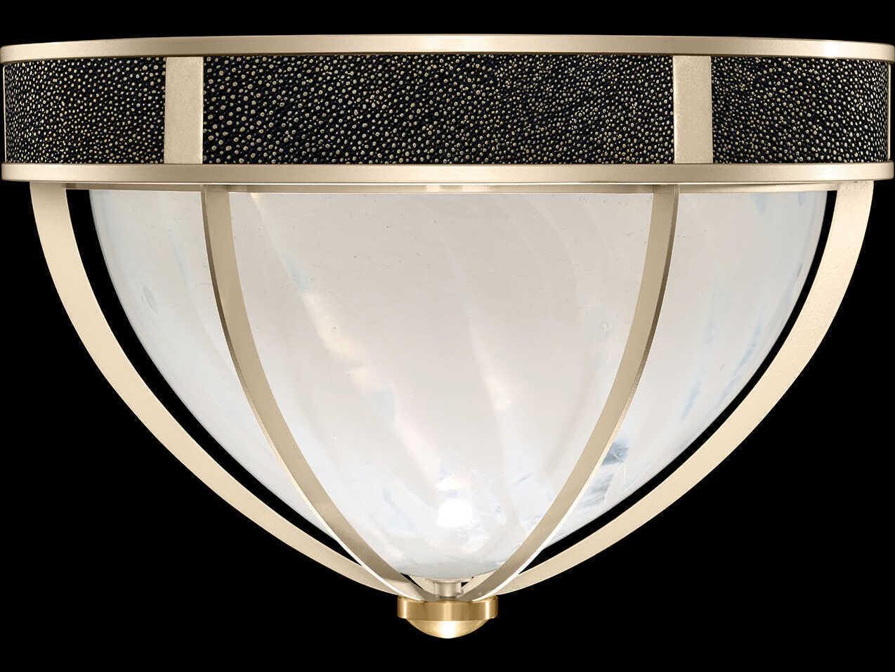 Fine Art Handcrafted Lighting Mirage 3-Light Champagne Gold Traditional Flush Mount