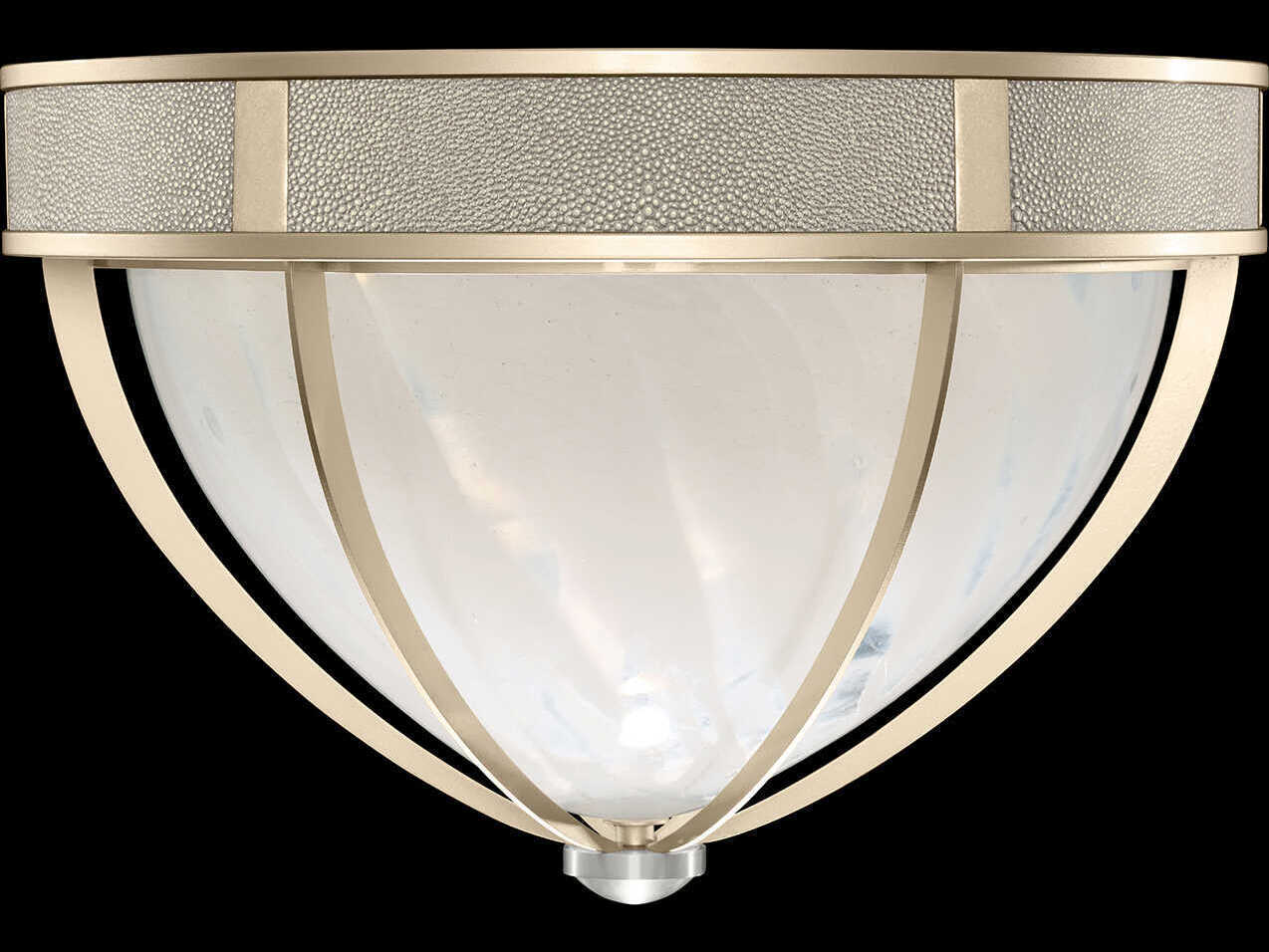 Fine Art Handcrafted Lighting Mirage 3-Light Champagne Gold Traditional Flush Mount