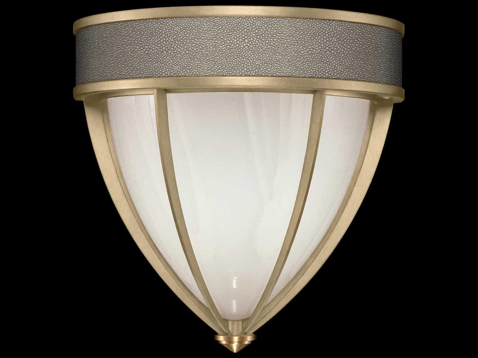 Fine Art Handcrafted Lighting Mirage 1-Light Soft Gold Leaf Traditional Wall Sconce