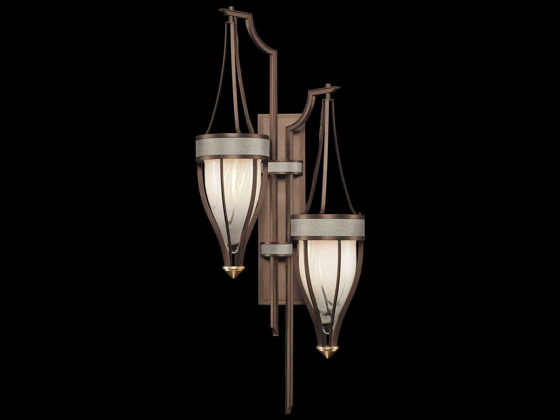 Fine Art Handcrafted Lighting Mirage 2-Light Bronze Traditional Wall Sconce