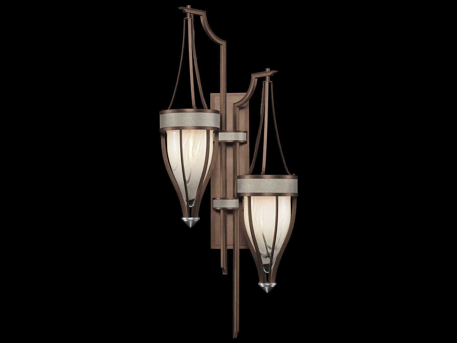 Fine Art Handcrafted Lighting Mirage 2-Light Bronze Traditional Wall Sconce
