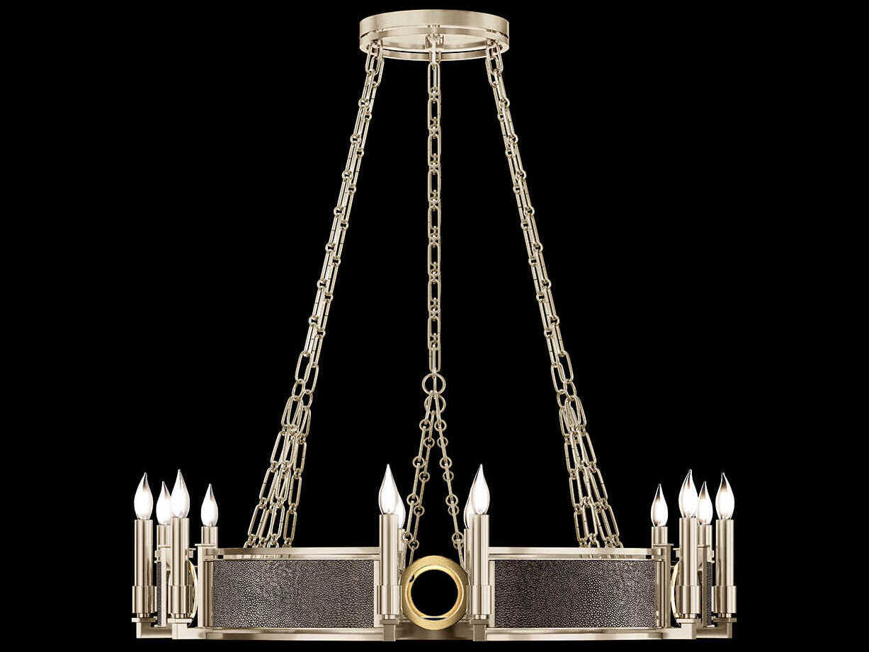 Fine Art Handcrafted Lighting Mirage 12-Light Champagne Gold Traditional Candelabra Round Chandelier
