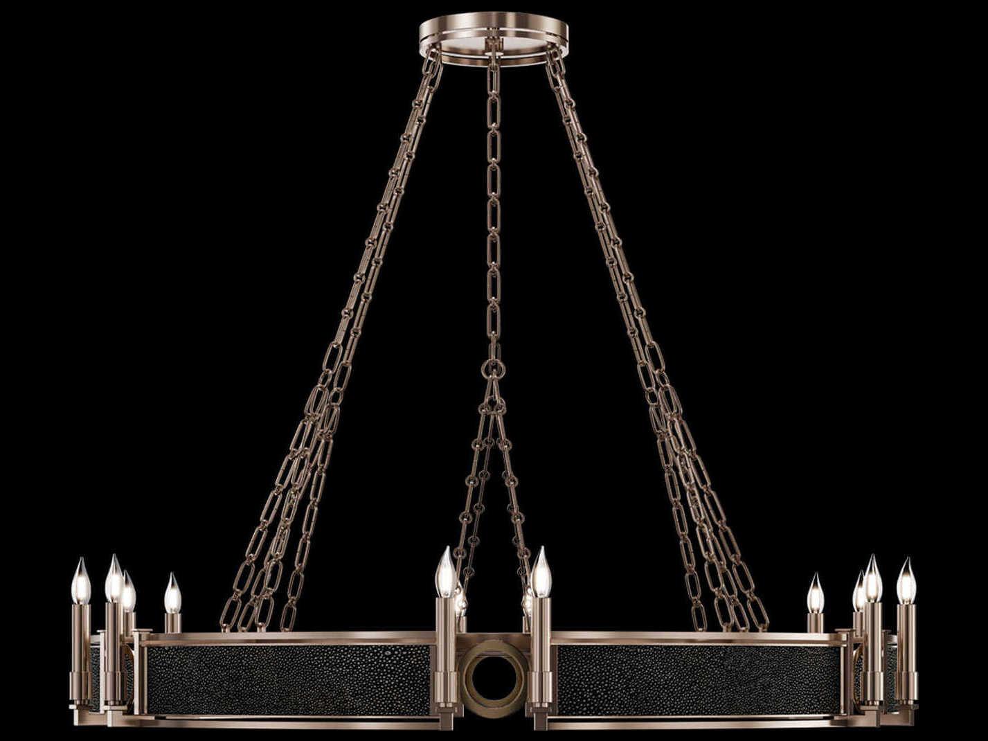 Fine Art Handcrafted Lighting Mirage 12-Light Champagne Gold Traditional Candelabra Round Chandelier