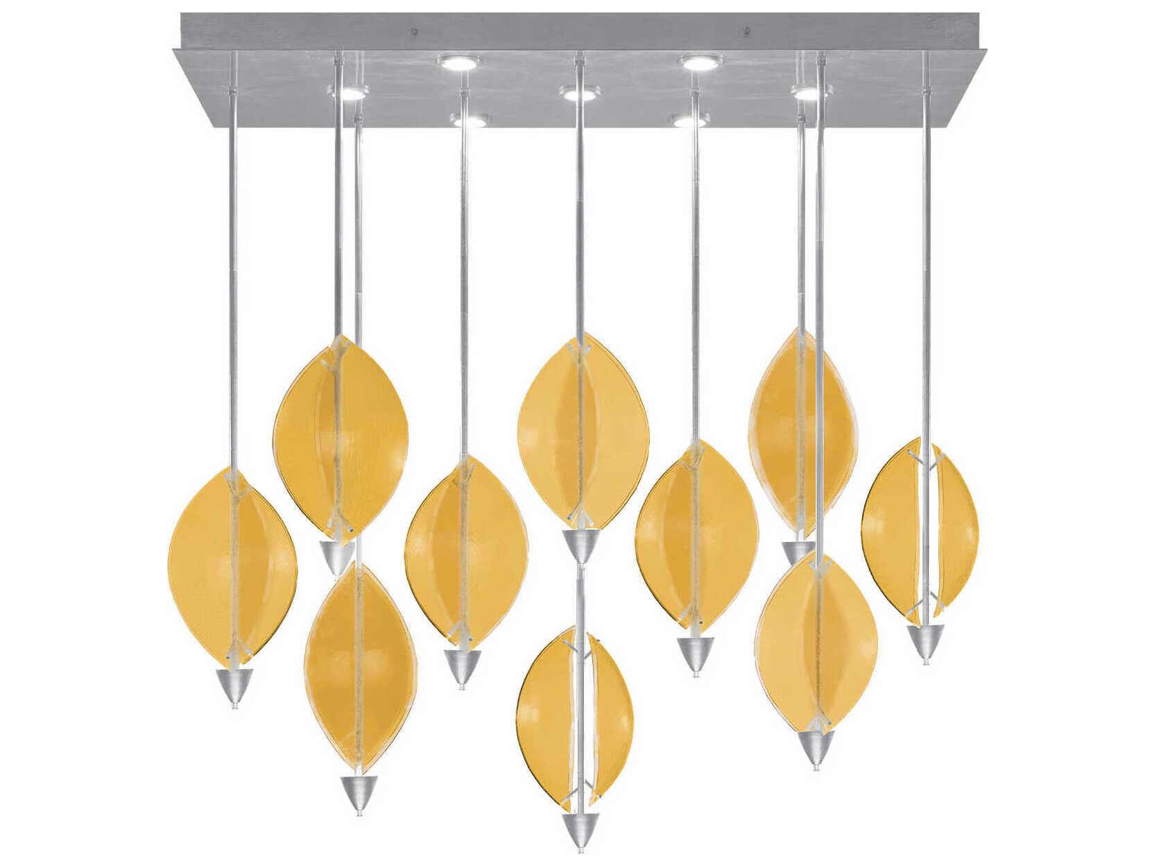 Fine Art Handcrafted Lighting Embark 17-Light Silver Island Pendant