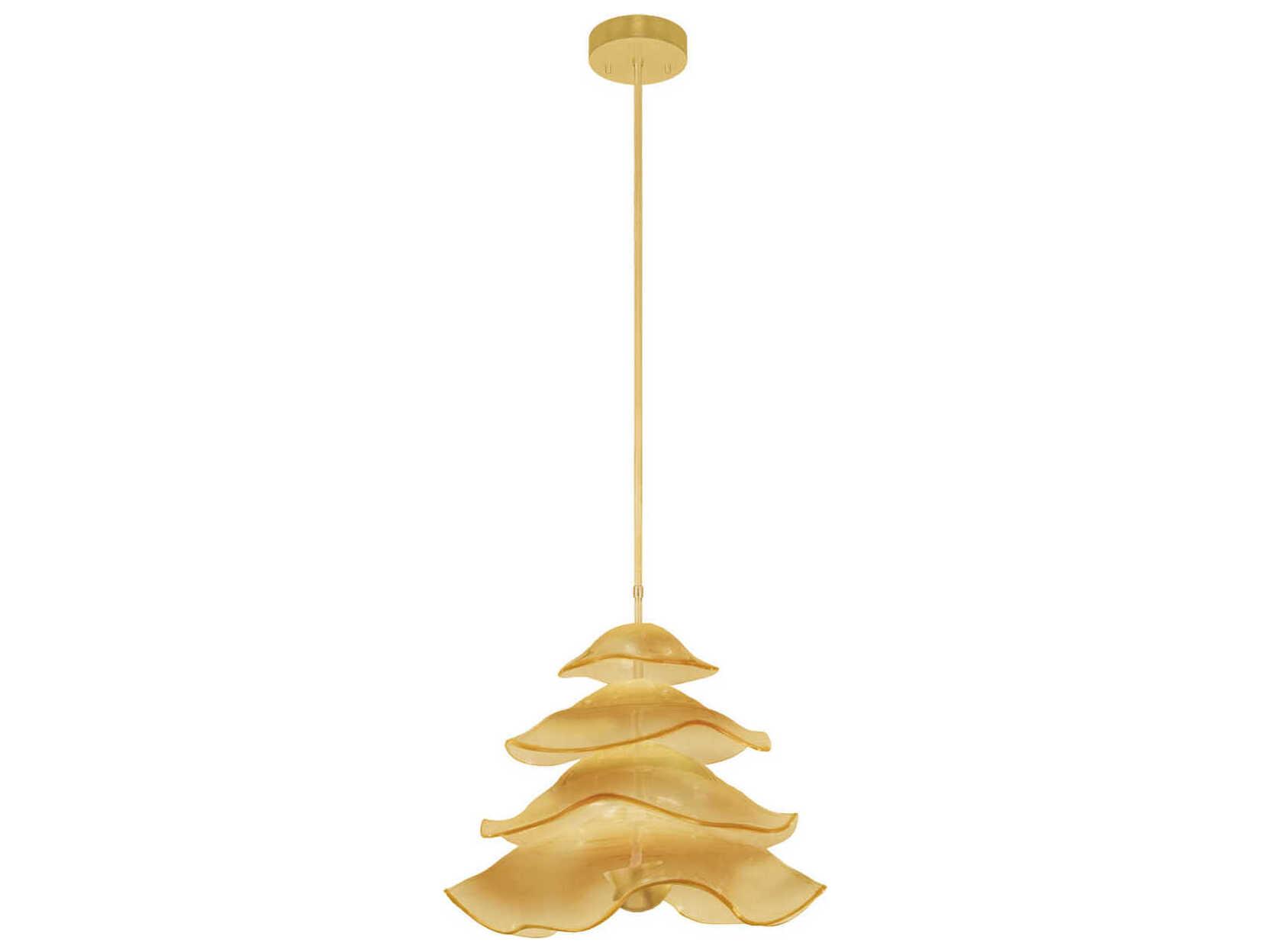 Fine Art Handcrafted Lighting Embark 1-Light Gold Tiered Pendant