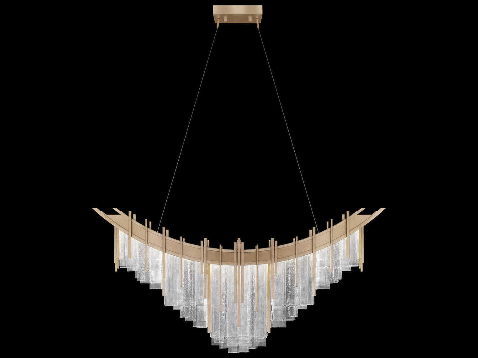 Fine Art Handcrafted Lighting Arpeggio 8-Light Soft Gold Linear Island Pendant