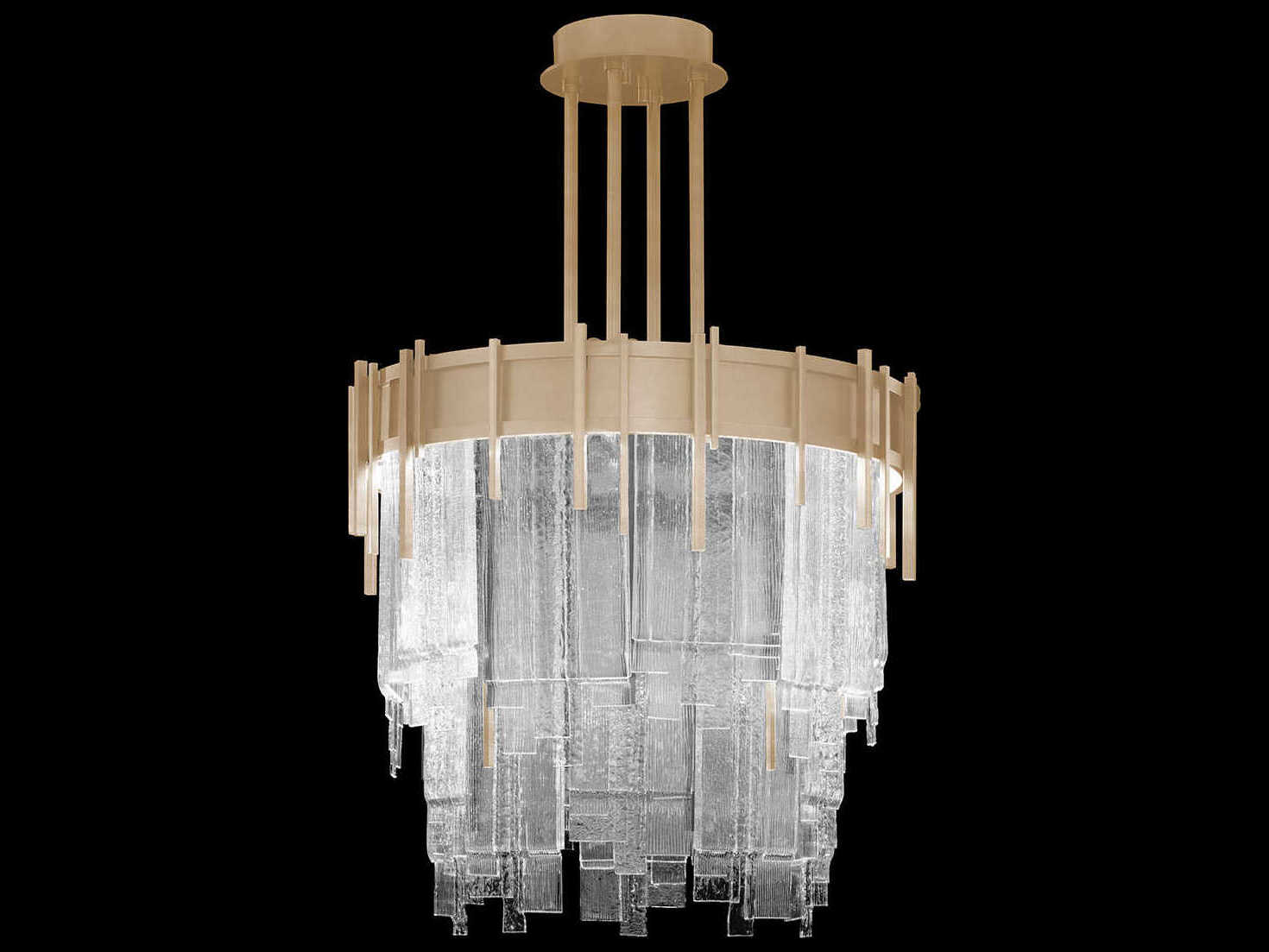 Fine Art Handcrafted Lighting Arpeggio 10-Light Soft Gold Round Pendant