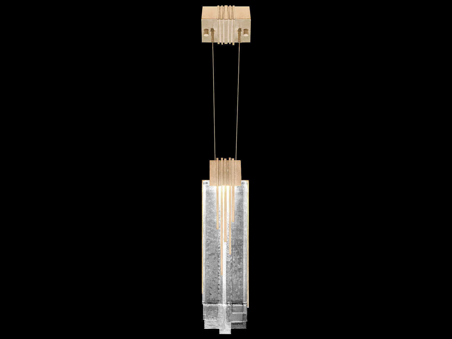 Fine Art Handcrafted Lighting Arpeggio 1-Light Soft Gold Geometric Mini Pendant
