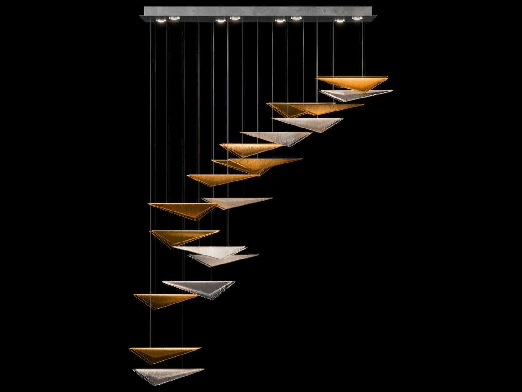 Fine Art Handcrafted Lighting Volo 8-Light Silver Tiered Island Pendant