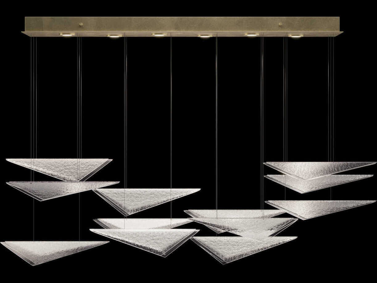 Fine Art Handcrafted Lighting Volo 6-Light Soft Gold Linear Island Pendant