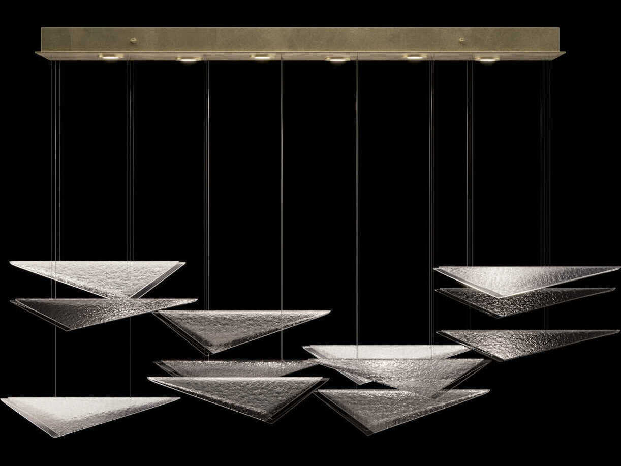 Fine Art Handcrafted Lighting Volo 6-Light Soft Gold Linear Island Pendant