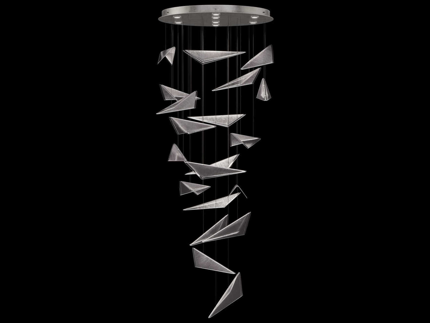 Fine Art Handcrafted Lighting Volo 8-Light Silver Tiered Pendant