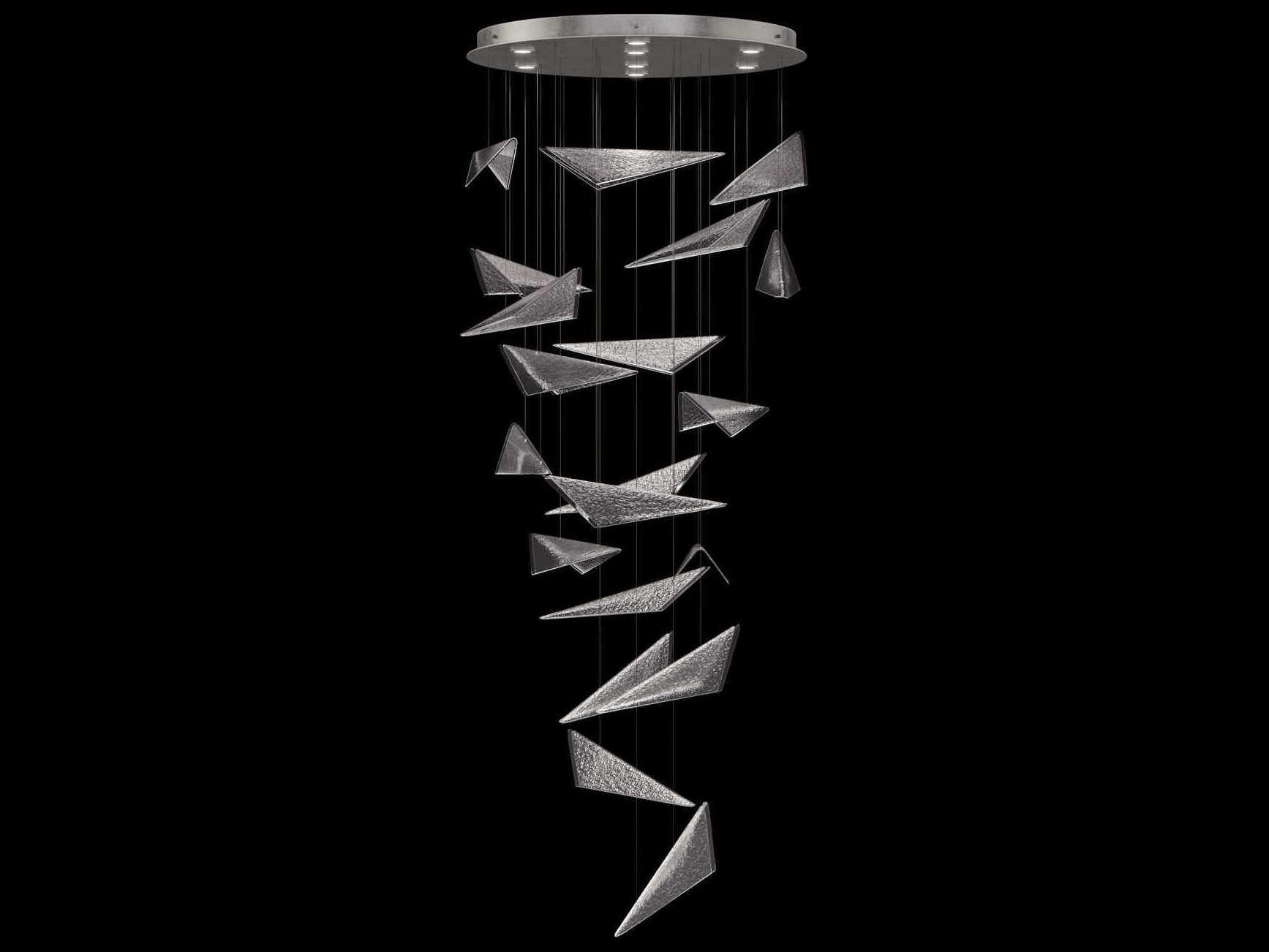 Fine Art Handcrafted Lighting Volo 8-Light Silver Tiered Pendant