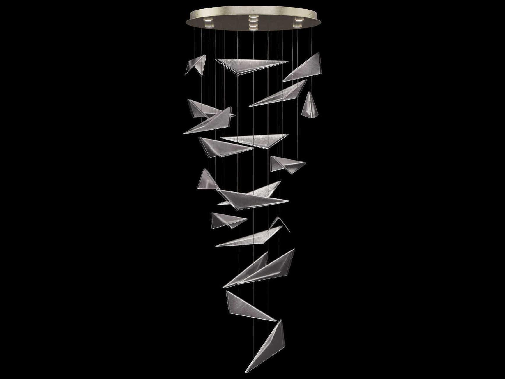 Fine Art Handcrafted Lighting Volo 8-Light Soft Gold Tiered Pendant