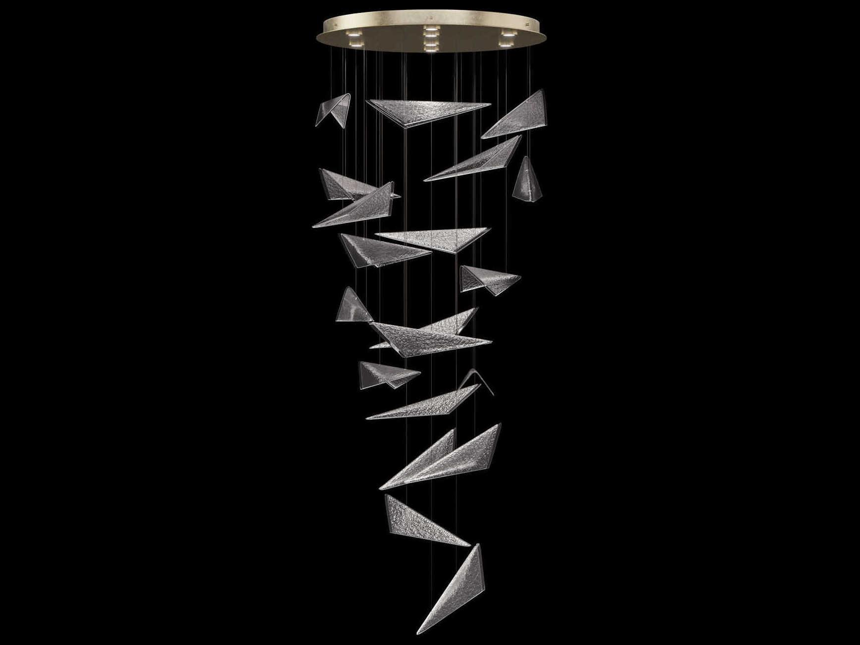 Fine Art Handcrafted Lighting Volo 8-Light Soft Gold Tiered Pendant