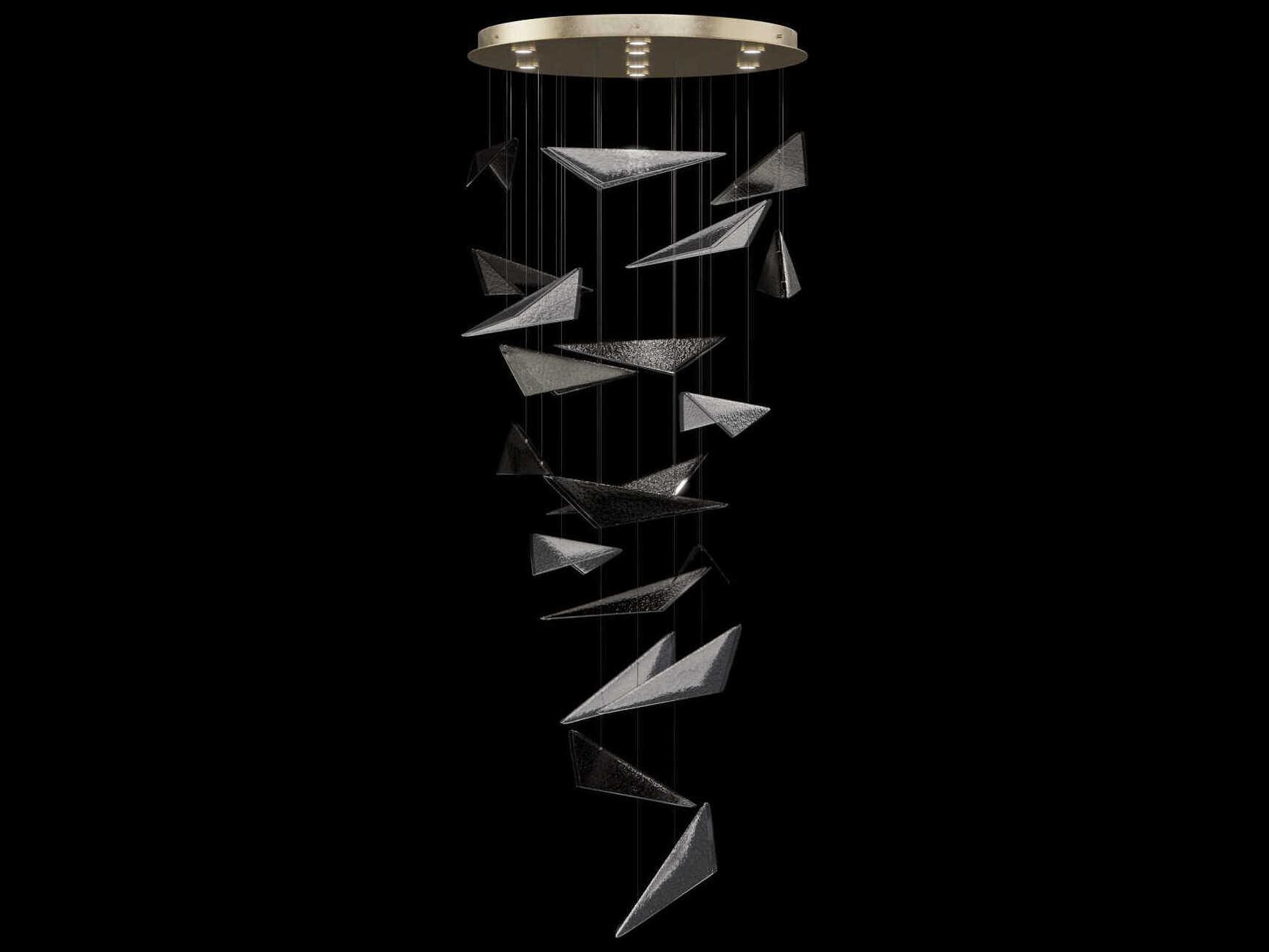 Fine Art Handcrafted Lighting Volo 8-Light Soft Gold Tiered Pendant