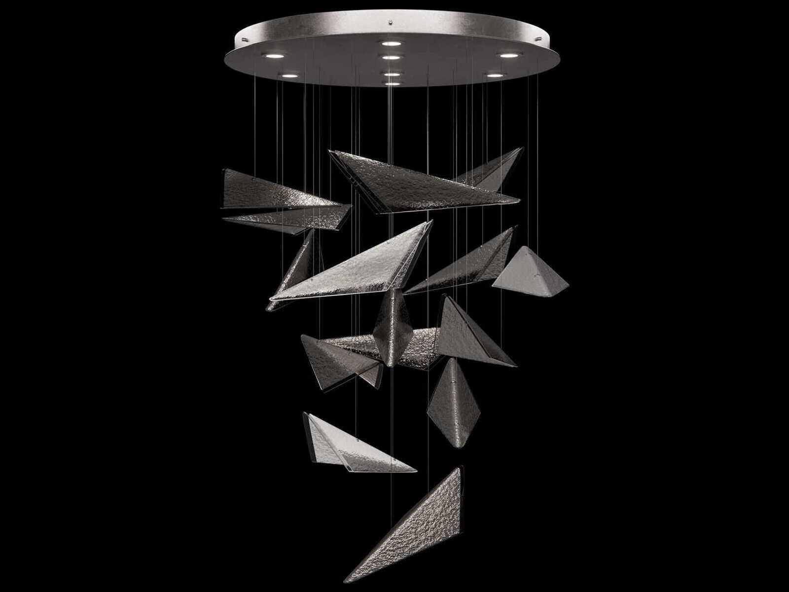 Fine Art Handcrafted Lighting Volo 8-Light Silver Tiered Pendant