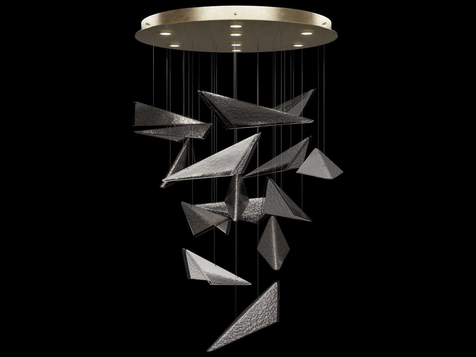 Fine Art Handcrafted Lighting Volo 8-Light Soft Gold Tiered Pendant