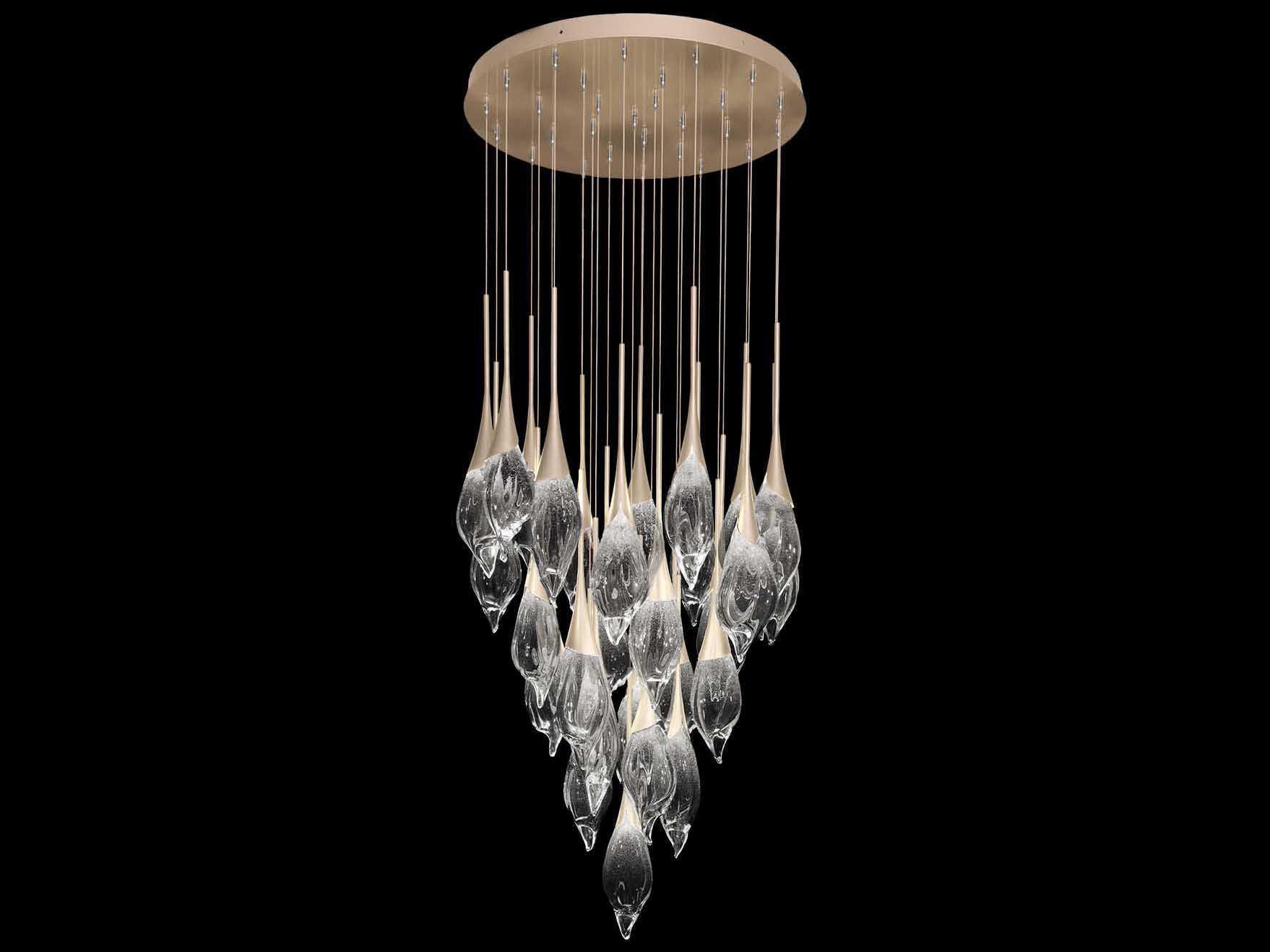 Fine Art Handcrafted Lighting Mayu Champagne Gold Pendant