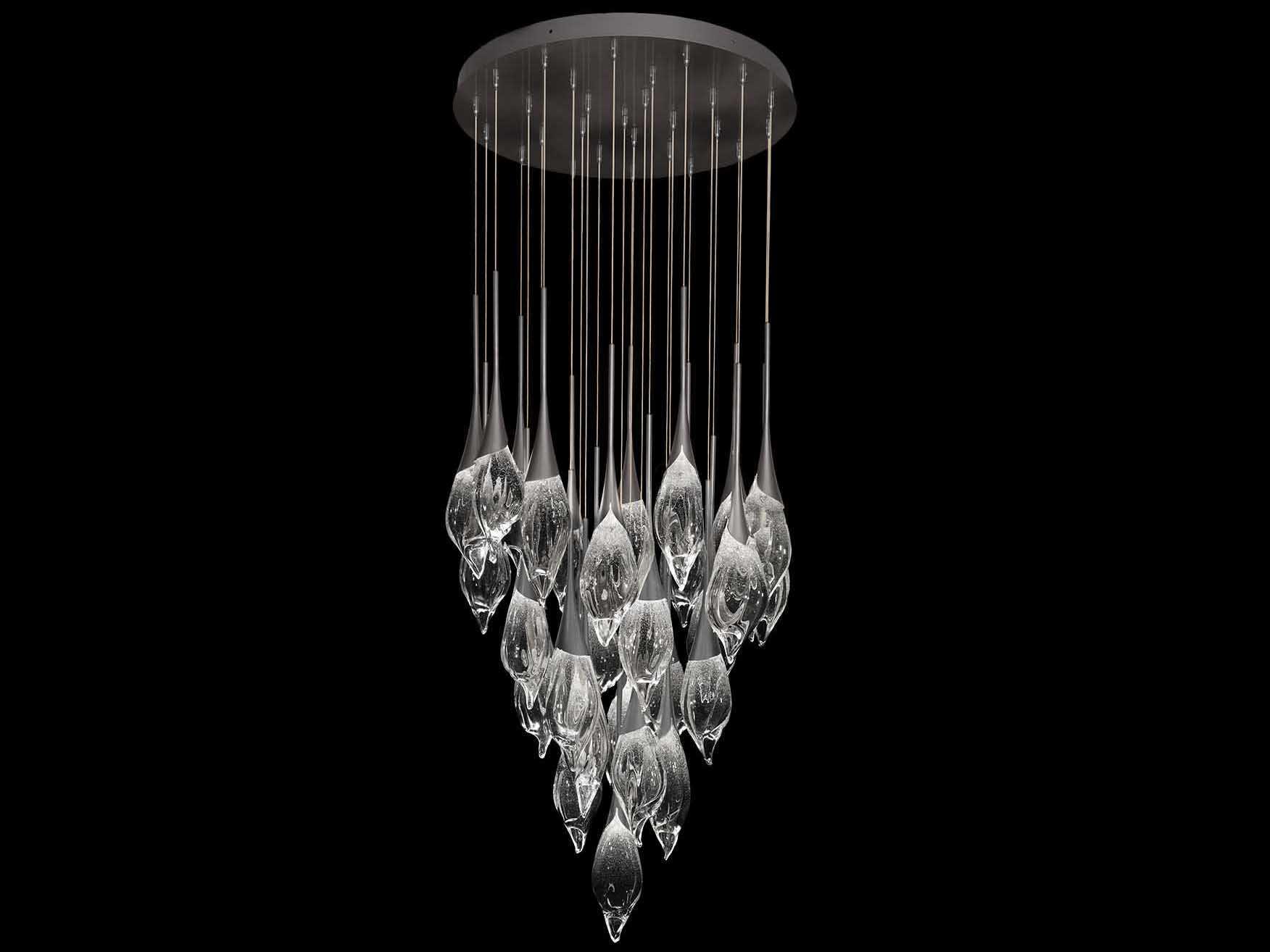 Fine Art Handcrafted Lighting Mayu Midnight Steel Pendant