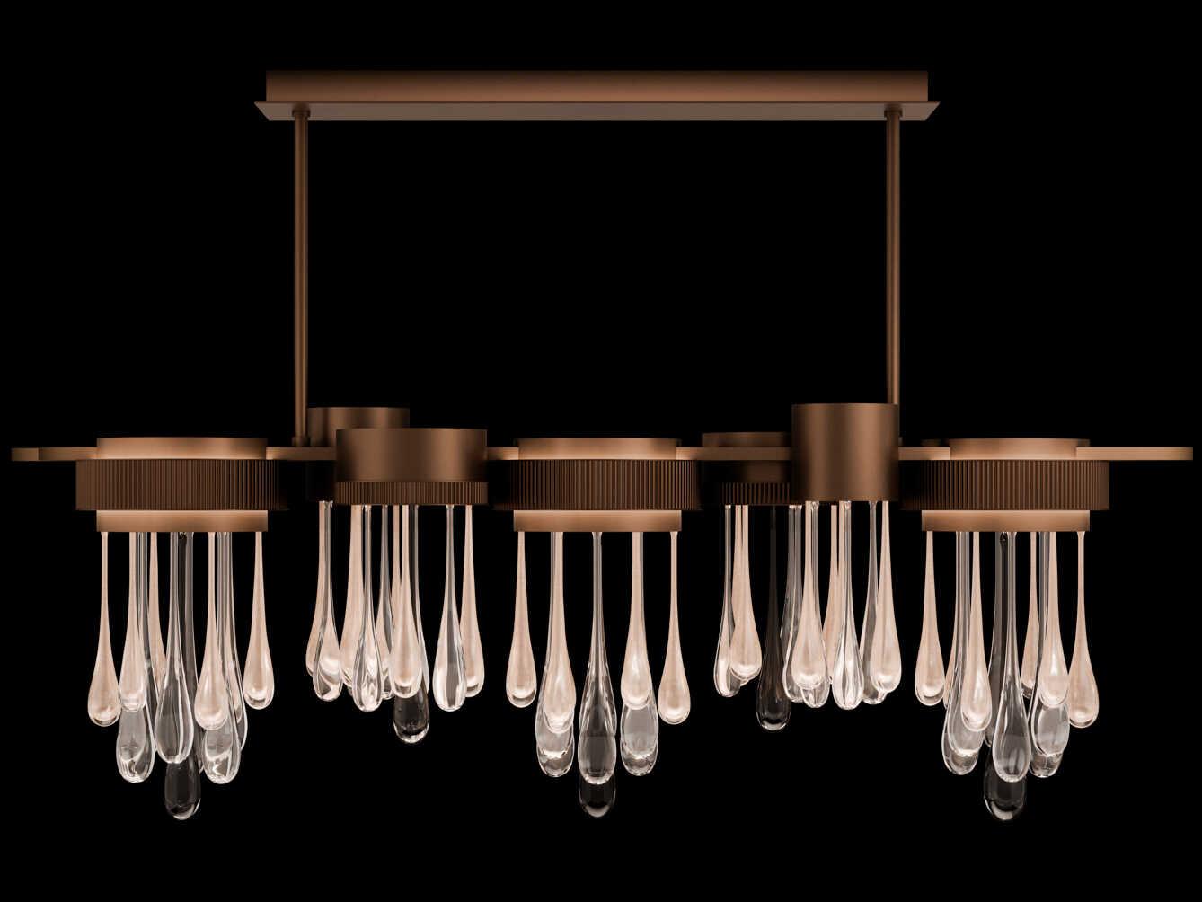 Fine Art Handcrafted Lighting Rain Ombre Copper Island Pendant