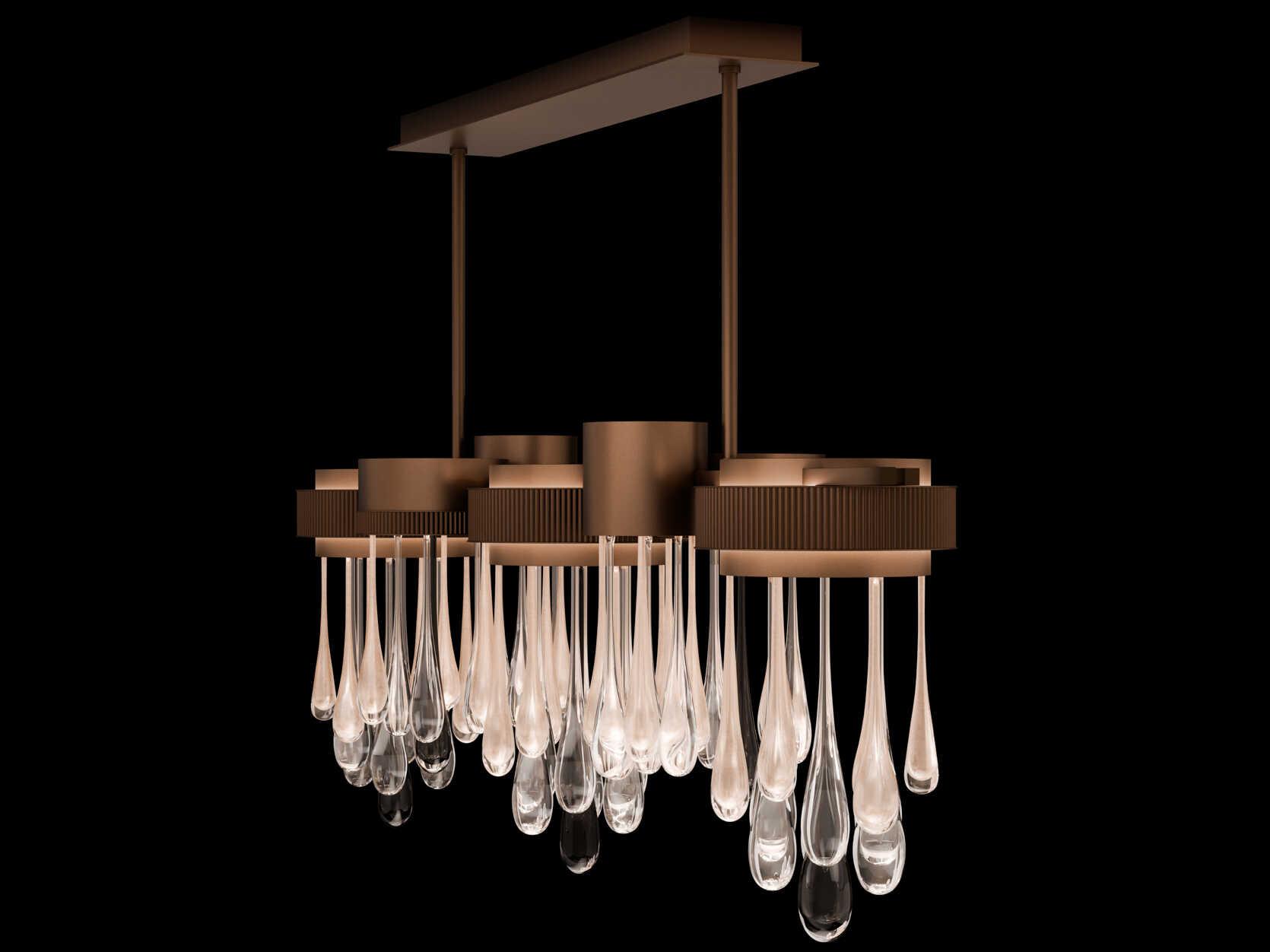 Fine Art Handcrafted Lighting Rain Ombre Copper Island Pendant