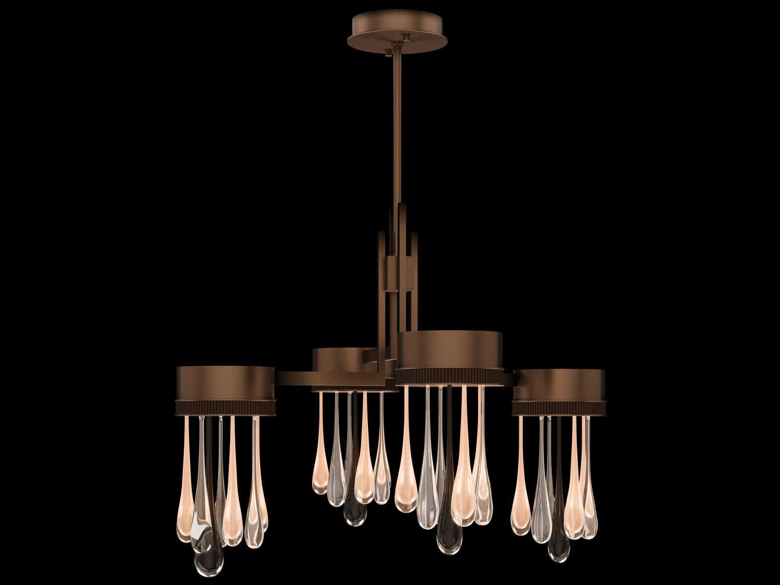 Fine Art Handcrafted Lighting Rain Ombre Copper Gold Pendant