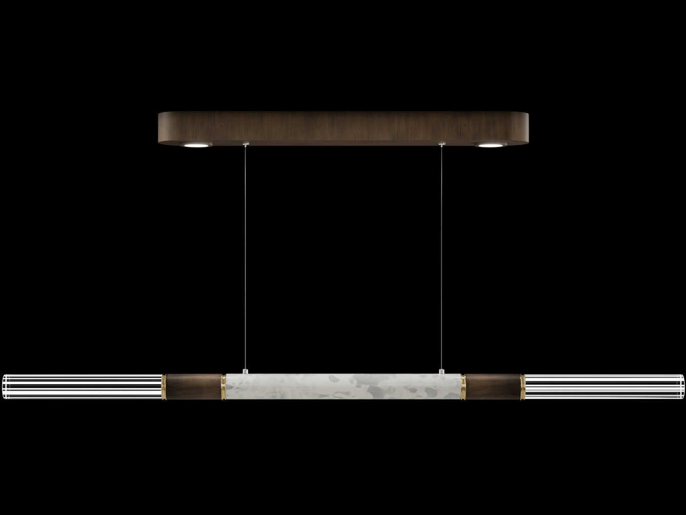 Fine Art Handcrafted Lighting Antonia 4-Light Bronze Linear Island Pendant