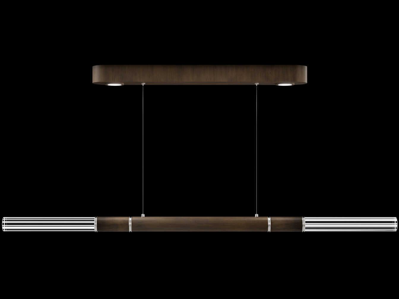 Fine Art Handcrafted Lighting Antonia 4-Light Bronze Linear Island Pendant