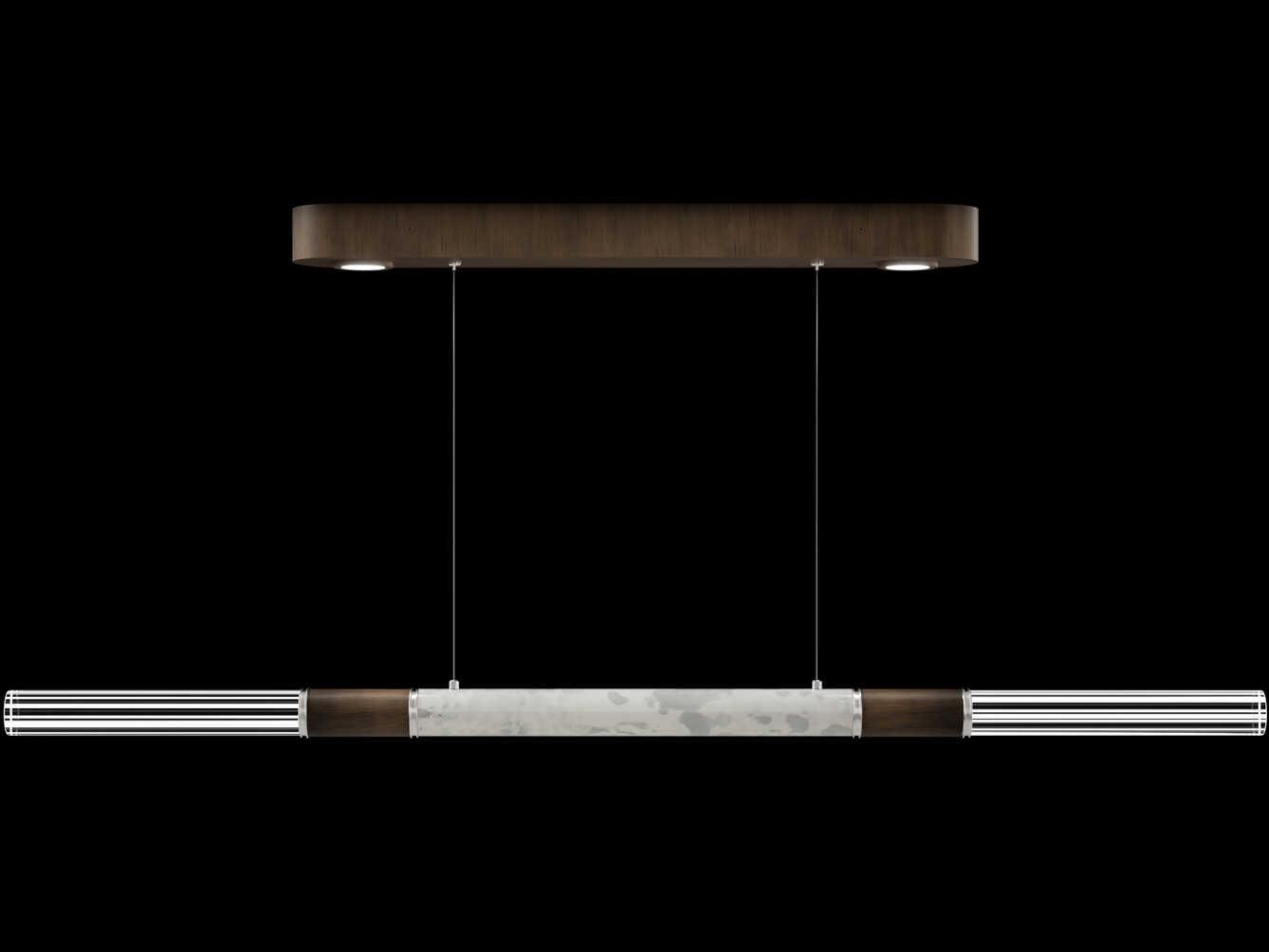 Fine Art Handcrafted Lighting Antonia 4-Light Bronze Linear Island Pendant