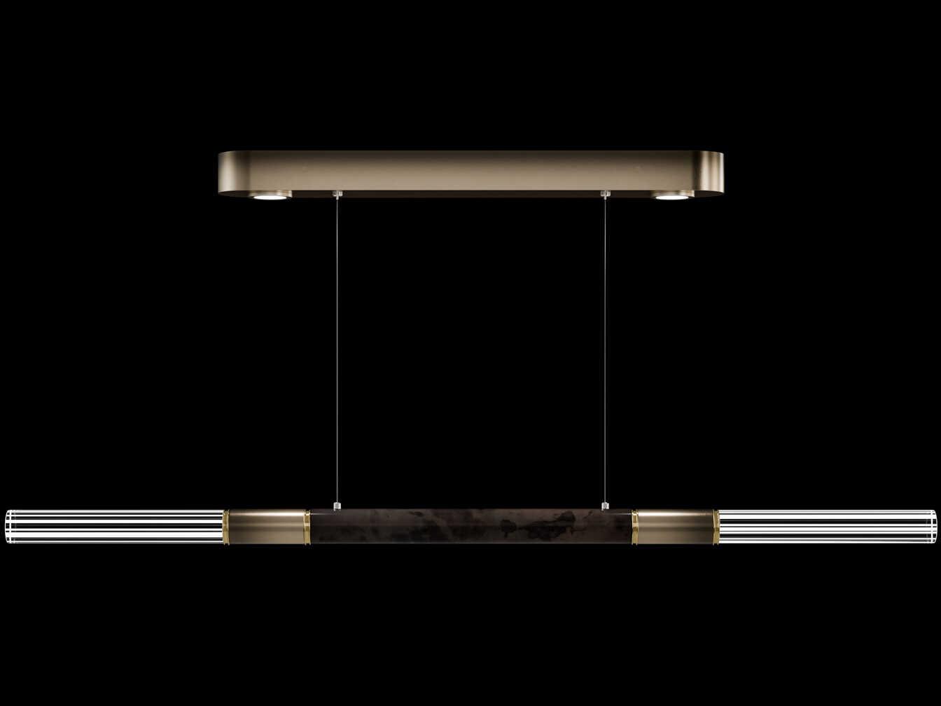 Fine Art Handcrafted Lighting Antonia 4-Light Ombre Bronze Linear Island Pendant