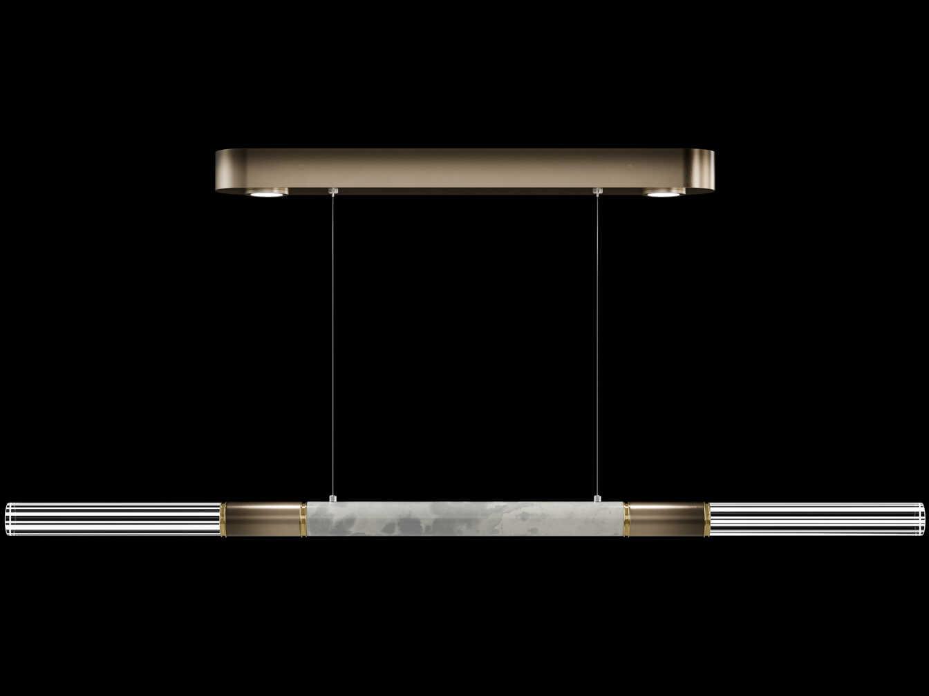 Fine Art Handcrafted Lighting Antonia 4-Light Ombre Bronze Linear Island Pendant