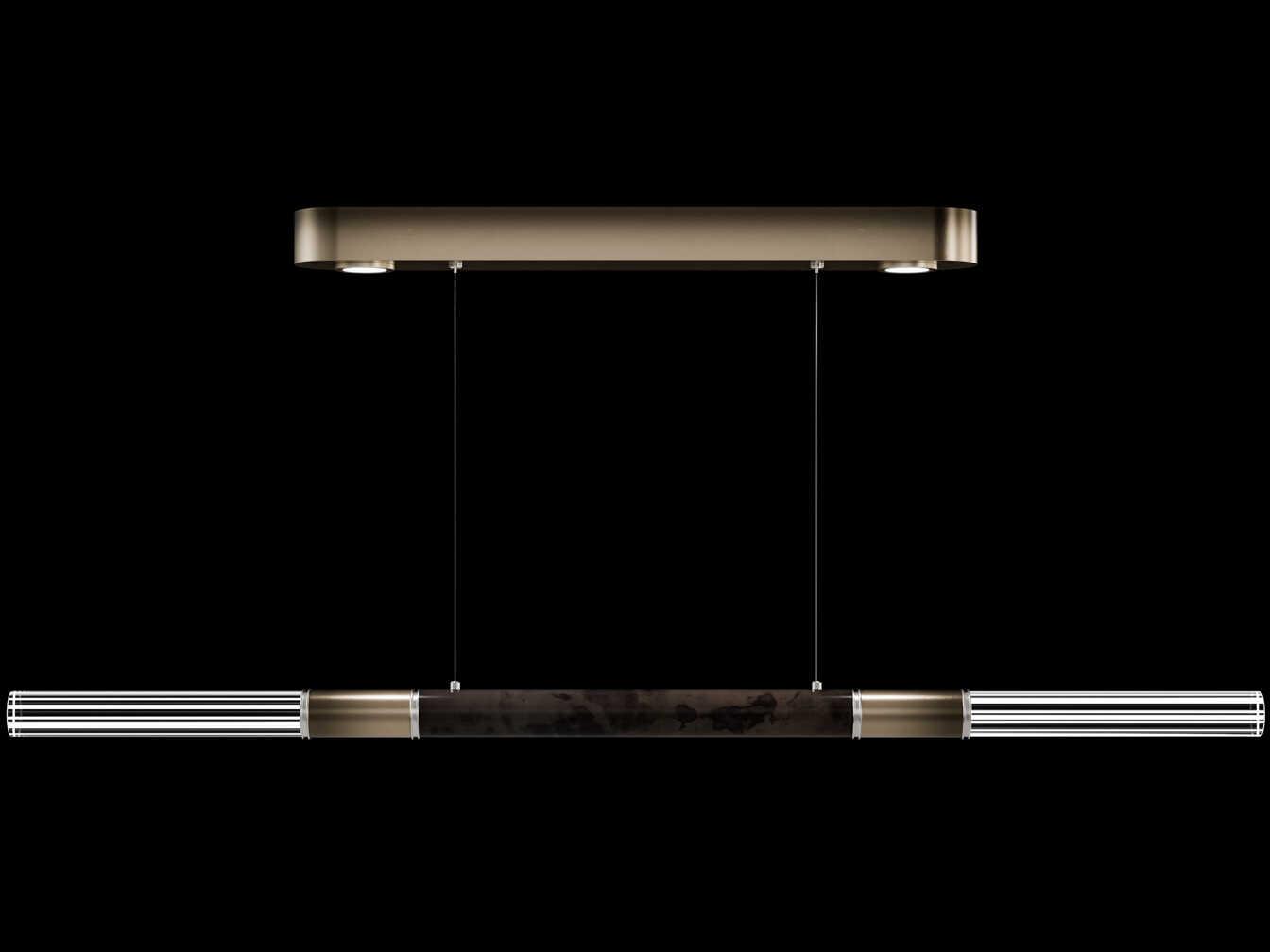 Fine Art Handcrafted Lighting Antonia 4-Light Ombre Bronze Linear Island Pendant