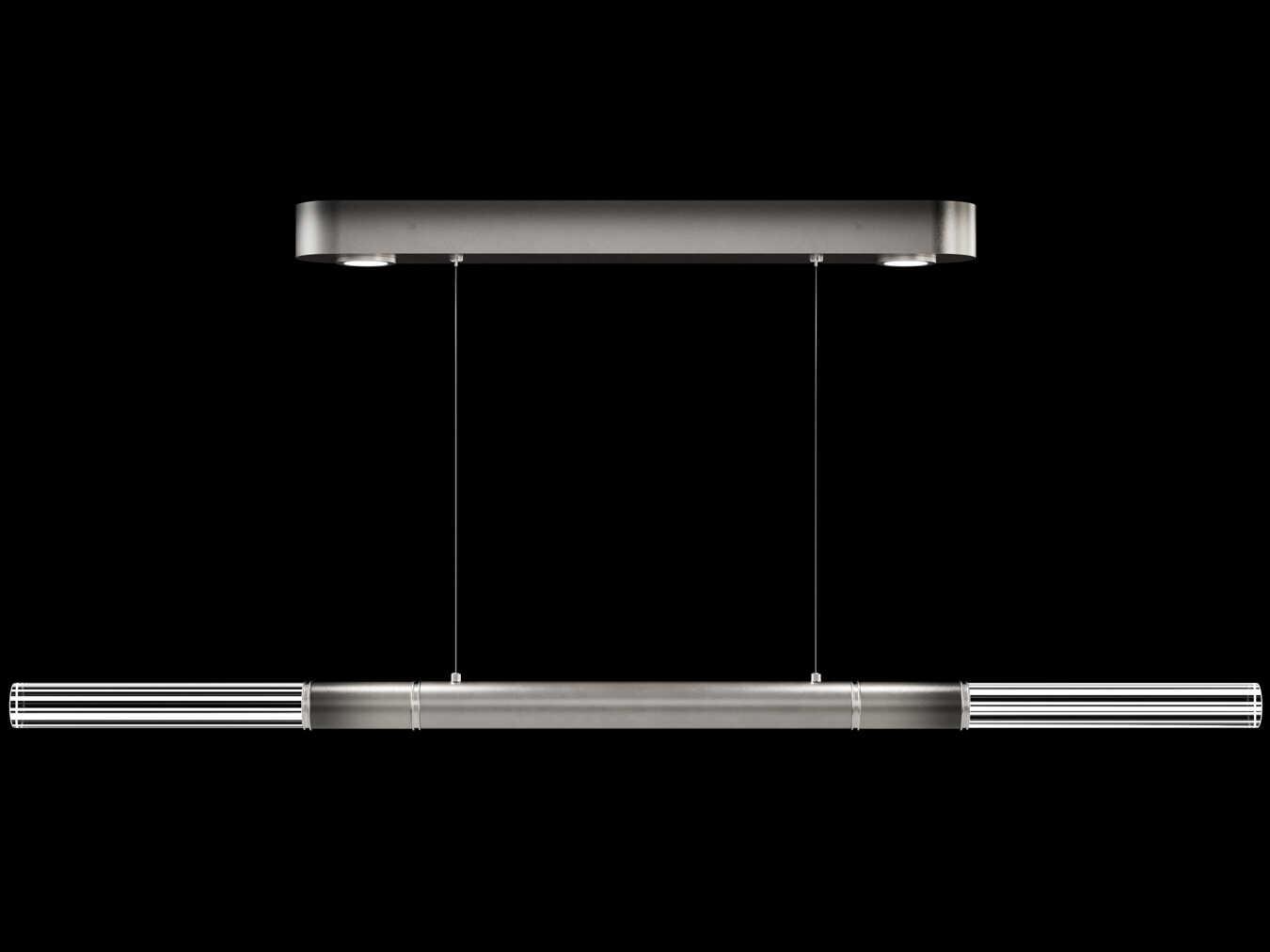 Fine Art Handcrafted Lighting Antonia 4-Light Ombre Silver Steel Linear Island Pendant