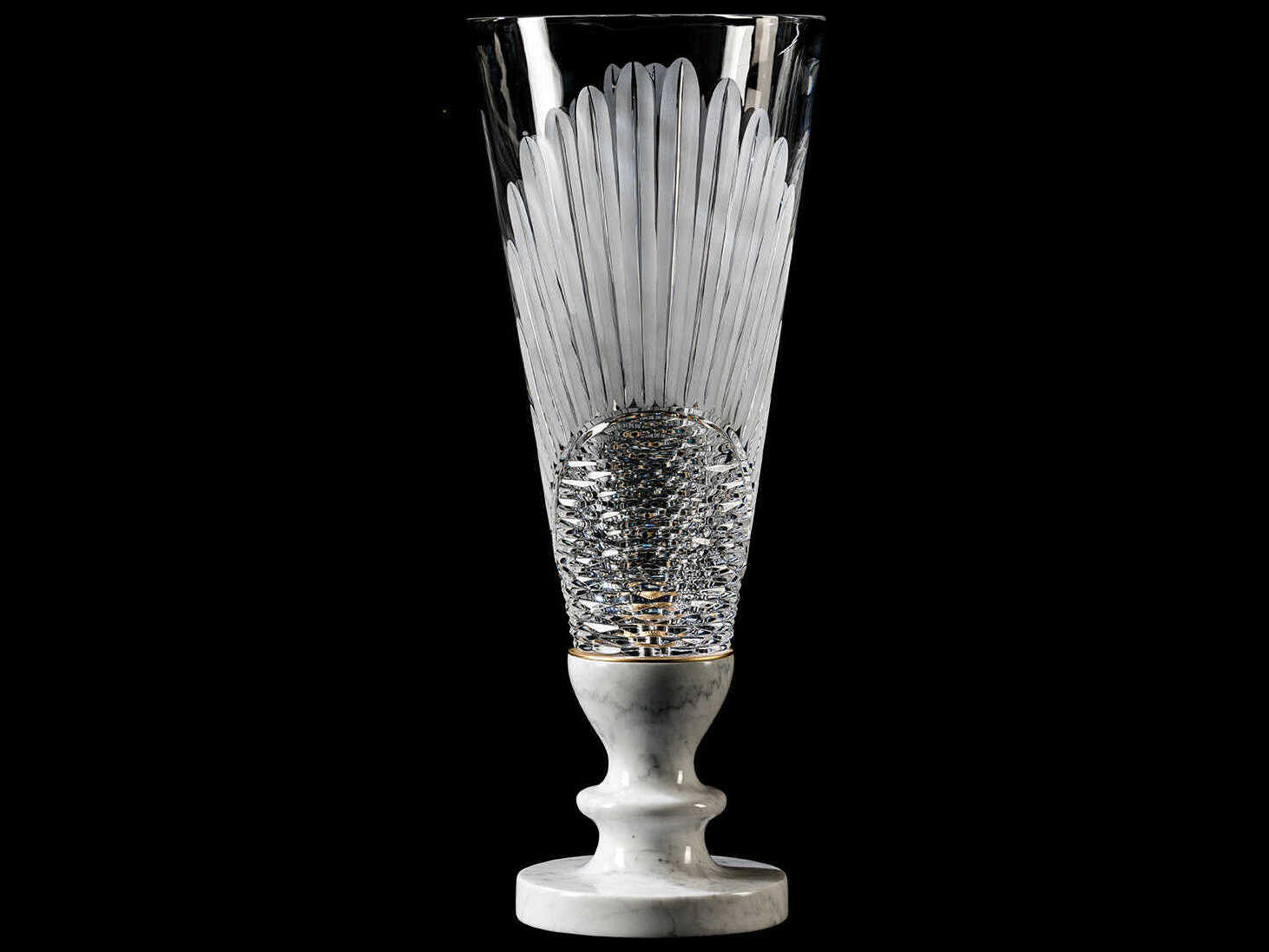 Fine Art Handcrafted Lighting Mariner Luxury Antique Gold Plated Vase