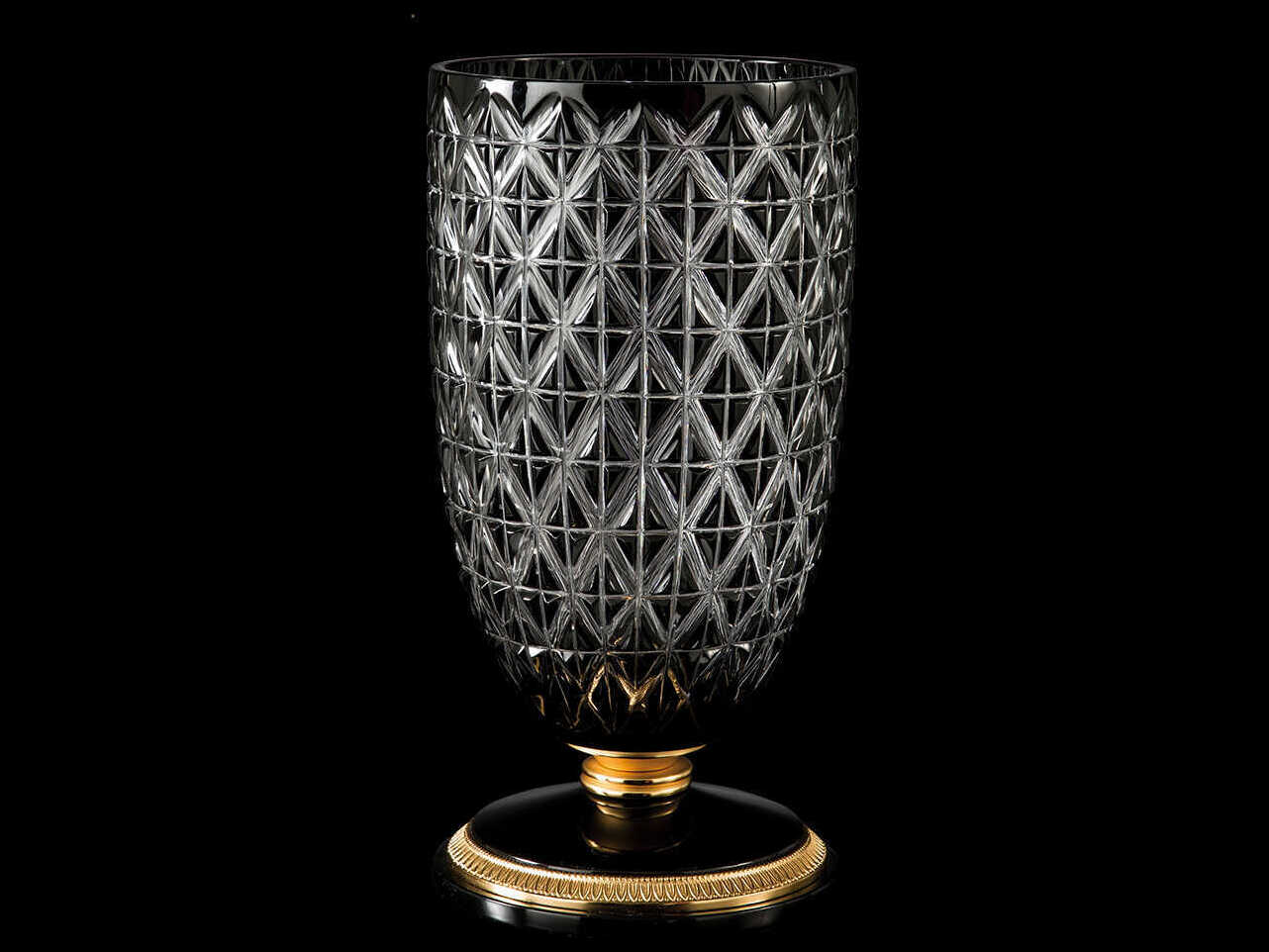 Fine Art Handcrafted Lighting Mariner Luxury Antique Gold Plated Vase