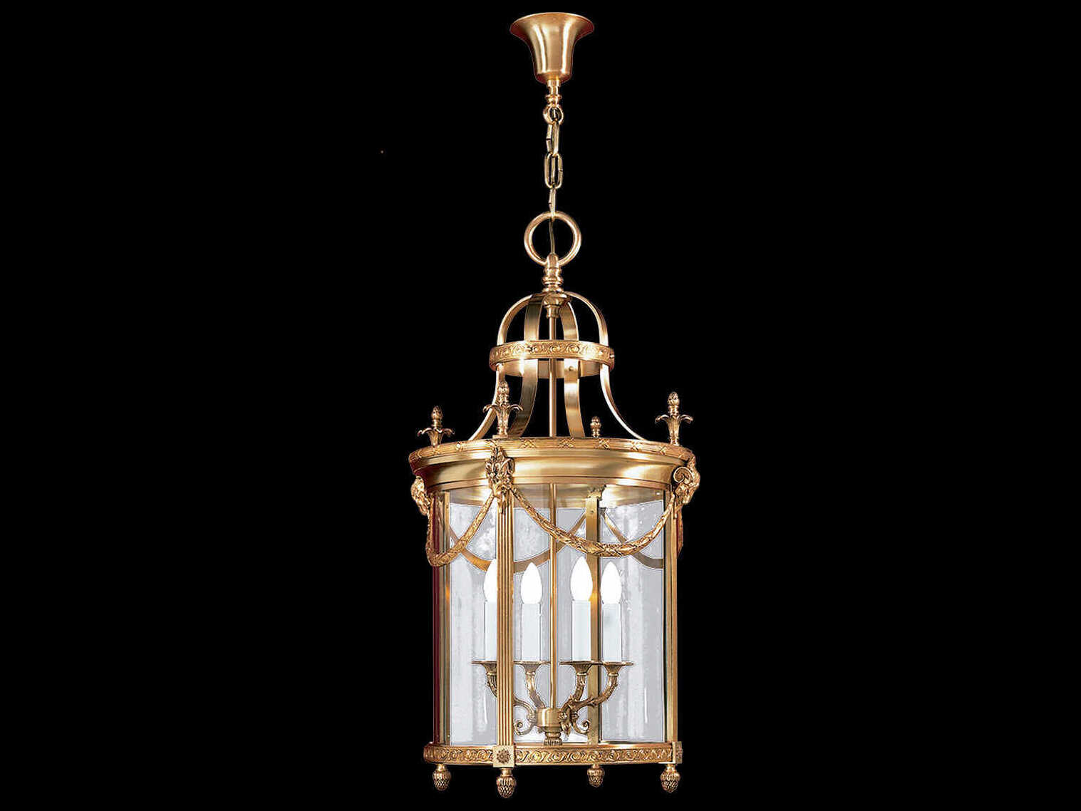 Fine Art Handcrafted Lighting Mariner Luxury 4-Light French Gold Traditional Pendant