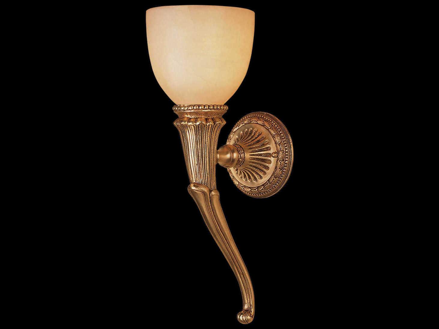 Fine Art Handcrafted Lighting Mariner Luxury 1-Light French Gold Traditional Wall Sconce