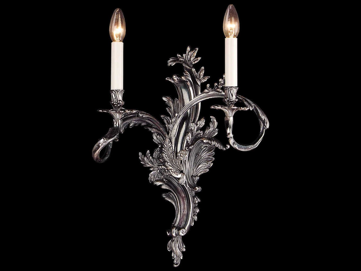 Fine Art Handcrafted Lighting Mariner Luxury 2-Light Old Silver Traditional Wall Sconce