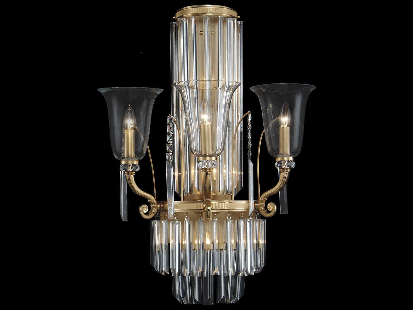 Fine Art Handcrafted Lighting Mariner Luxury 6-Light French Gold Traditional Wall Sconce