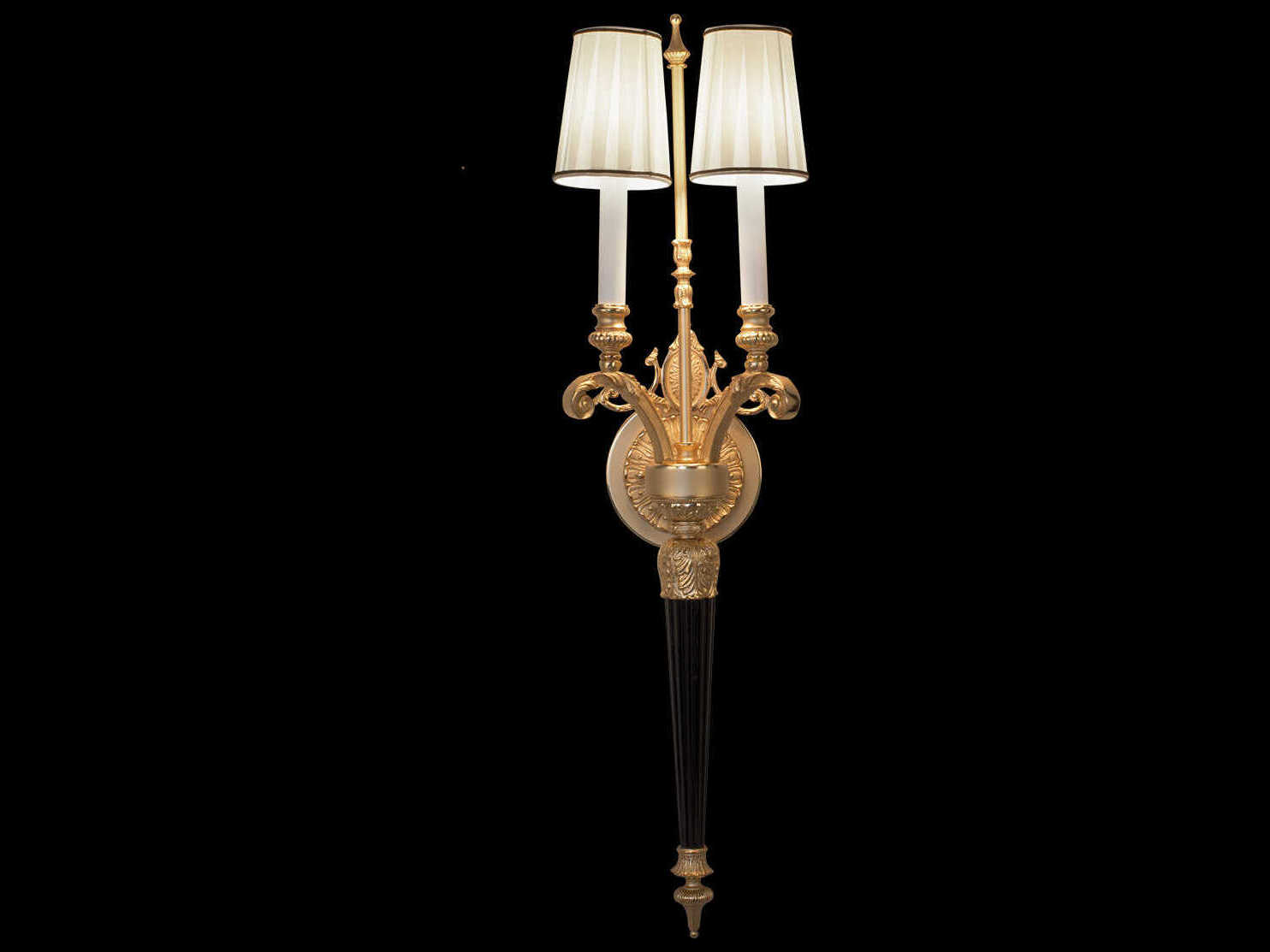 Fine Art Handcrafted Lighting Mariner Luxury 2-Light Antique Gold Plated Traditional Wall Sconce