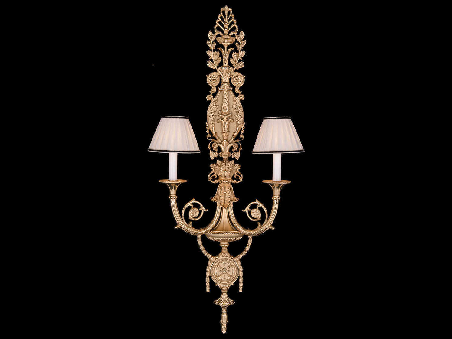 Fine Art Handcrafted Lighting Mariner Luxury 2-Light Antique Gold Plated Traditional Wall Sconce